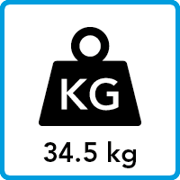 Gewicht - 34,5 kg