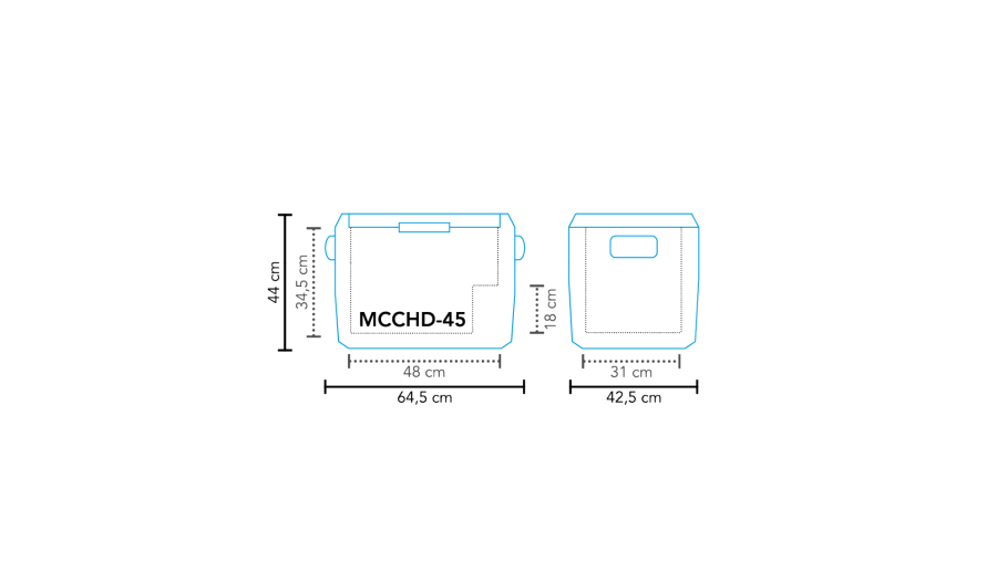 Frigorifero a compressore MCCHD-45 DC