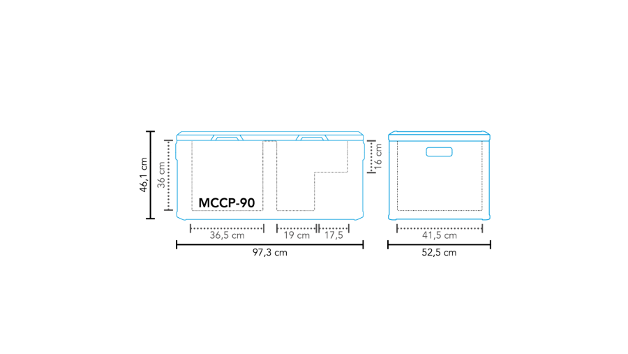 Frigorifero a compressore MCCP-90 AC/DC Dual Zone