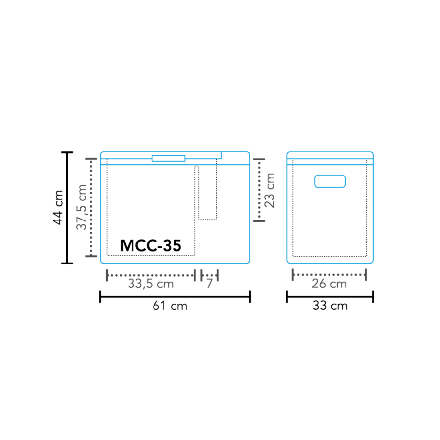 Frigorifero a compressore MCC-35 AC/DC