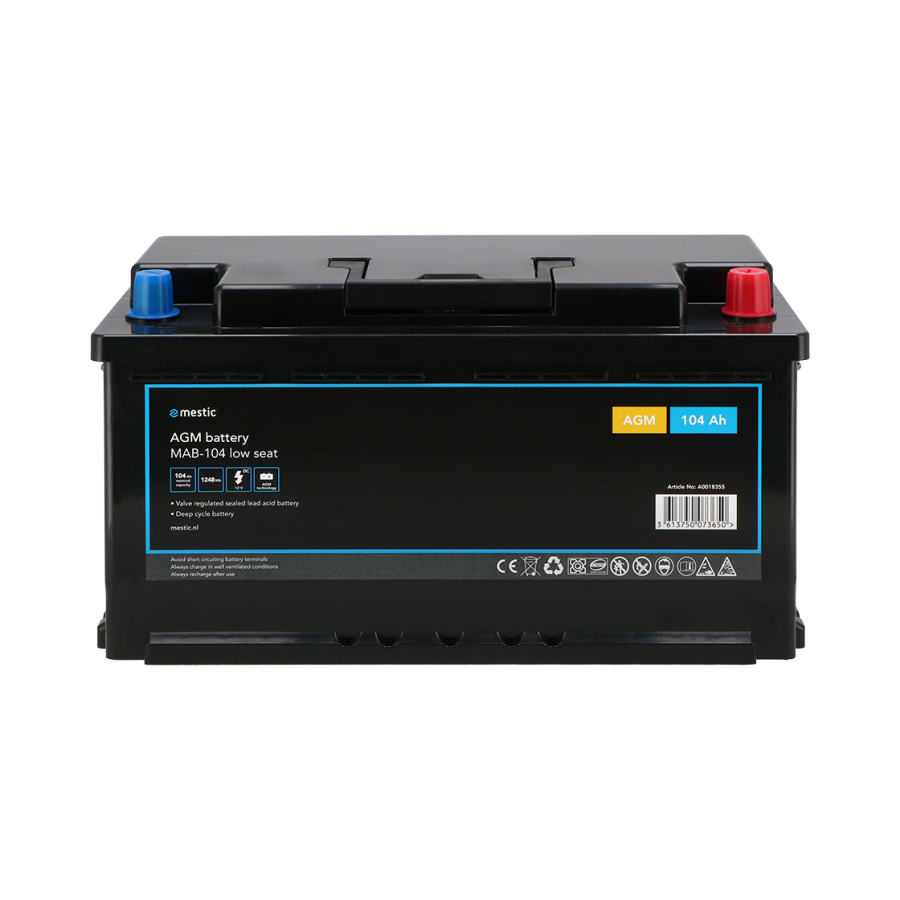 Batteria AGM MAB-104 sedile basso
