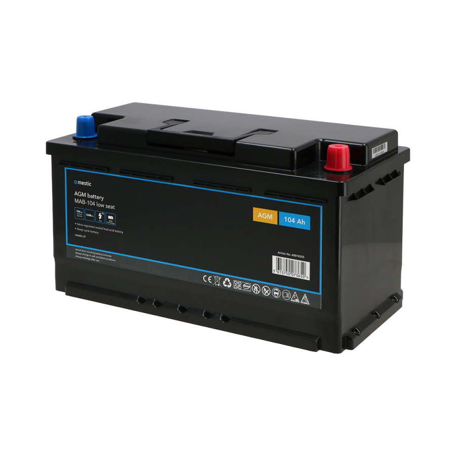 Batteria AGM MAB-104 sedile basso